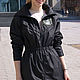 Women's black windbreaker, fitted windbreaker, black jacket. Wind Jackets. Lara (EnigmaStyle). My Livemaster. Фото №4