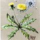 'Dandelion', satin stitch pattern. Pictures. Irina  Art embroidery. My Livemaster. Фото №4