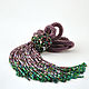 Amethyst and Emerald - sautoir with beaded brush. Necklace. Altania, beaded jewelry. Online shopping on My Livemaster.  Фото №2