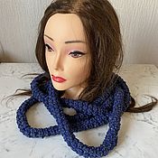 Аксессуары handmade. Livemaster - original item Knitted dark scarves. Handmade.