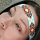 Ободок - резинка из бисера в стиле Бохо Обруч для волос. Ободки. StylishThings4U. Ярмарка Мастеров.  Фото №4