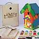 Birdhouse 38 parrots No. №1 with the contours for painting and kit Assembly, Stuffed Toys, Samara,  Фото №1