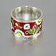 Flower Garden ring made of 925 sterling silver and BS0006 enamel. Rings. Sunny Silver. My Livemaster. Фото №6