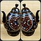 Винтаж: АНТИКВАРИАТ Эпохи Мэйдзи  ЧАЙНИК  Cloisonne  Клуазоне Япония. Предметы интерьера винтажные. Чердак дяди Рико. Интернет-магазин Ярмарка Мастеров.  Фото №2