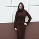 Knitted wool maxi dress 'Chocolate'. Dresses. IRINA GRUDKINA Handmade Knitwear. Online shopping on My Livemaster.  Фото №2