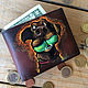 Bifold men wallet with painted Labrador and Spic Personalized coin pur, Wallets, Trakai,  Фото №1
