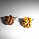 Earrings studs Roses from tiger eye. Stud earrings. Handmade Jewelry. My Livemaster. Фото №6