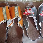 Обувь ручной работы handmade. Livemaster - original item Guest slippers-flip-flops for women at home. Handmade.
