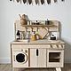Children's wooden kitchen. Doll furniture. Semejnaya masterskaya Tri Enota. Ярмарка Мастеров.  Фото №4
