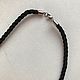 Gaitan polyester cord with steel lock 60 cm. Necklace. Russian Enamels. My Livemaster. Фото №5