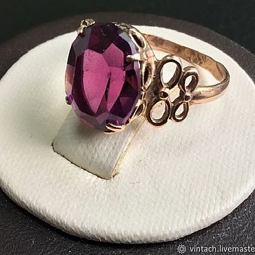 Винтаж: Антик!"Violet"- серебряное кольцо в позолоте.. . Винтаж ручной работы - Ярмарка Мастеров Винтаж ручной работы. Ярмарка Мастеров - ручная работа Винтаж: Антик!"Violet"- серебряное кольцо в позолоте.. Handmade.