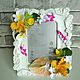 Photo frame with exotic flowers made of polymer clay, Photo frames, Moscow,  Фото №1