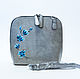 Bag cross-bordi on a grey leather strap hand painted, Classic Bag, Troitsk,  Фото №1
