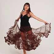 Одежда handmade. Livemaster - original item Lower skirt (petticoat) brown. Handmade.