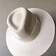 Фетровые женские шляпы белые федора. Шляпы. МодаВойлок (moda-voilok). Ярмарка Мастеров.  Фото №6