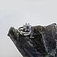 White gold ring with sapphire and Edelweiss diamond. Engagement ring. Unusual Gemstone Jewelry. My Livemaster. Фото №5