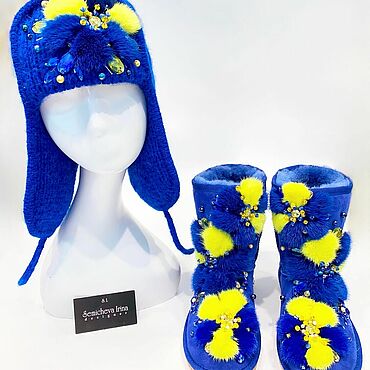 Обувь ручной работы. Ярмарка Мастеров - ручная работа Комплект  "Indigo Opulence. Handmade.