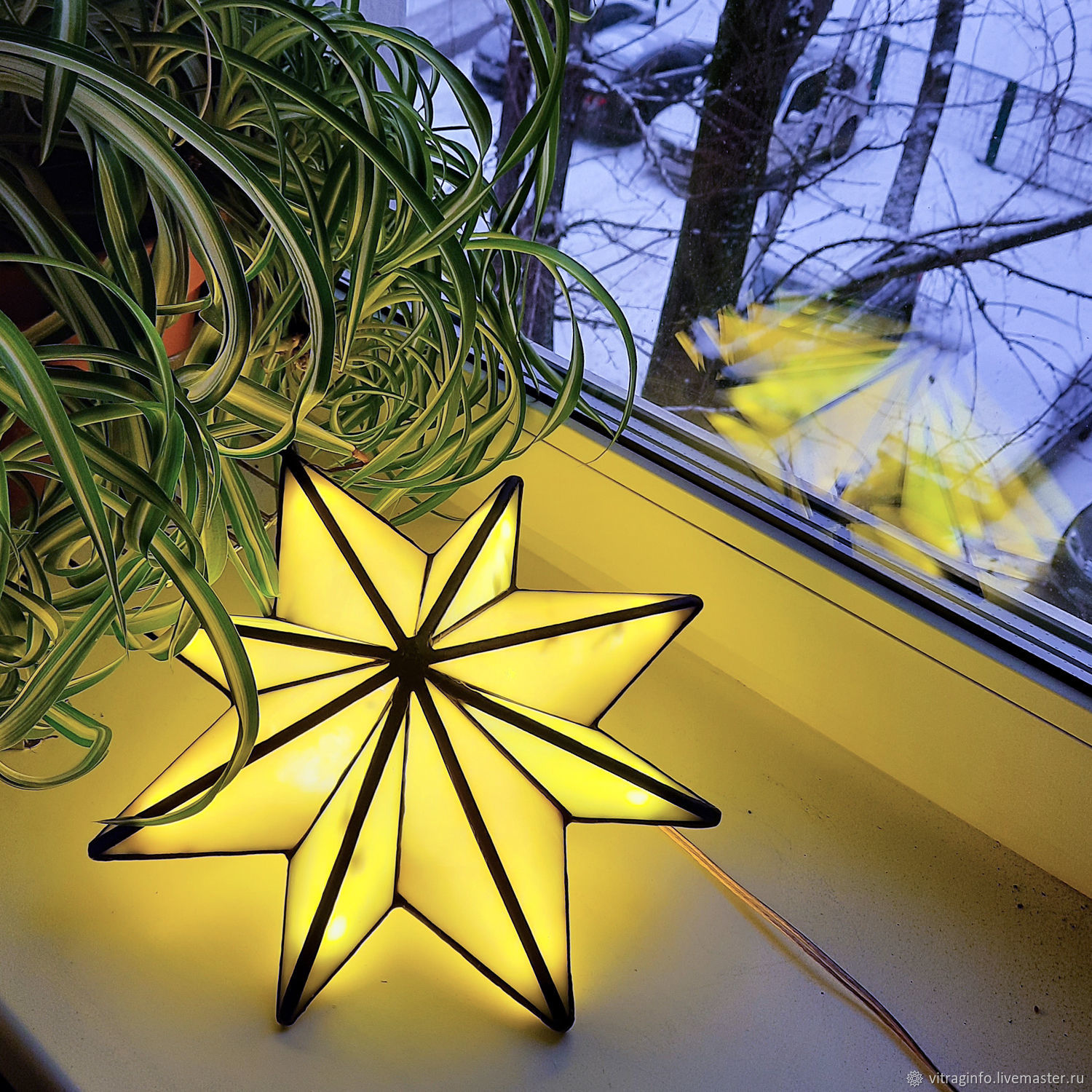 Подвесной ночник Вифлеемская звезда из витражного стекла в интернет ...