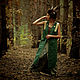 Green Jacquard Linen Vest with Applique «Forest Owl». Vests. mongolia. My Livemaster. Фото №4