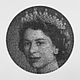 Queen Elizabeth II. Portrait by thread, Pictures, Moscow,  Фото №1