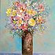 Painting Bouquet of flowers Roses and Asters, oil on canvas, Pictures, Alicante,  Фото №1