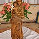 Una enorme escultura de madera de 'Madonna y el niño'.( Vintage). Vintage sculptures. Imperia. Интернет-магазин Ярмарка Мастеров.  Фото №2