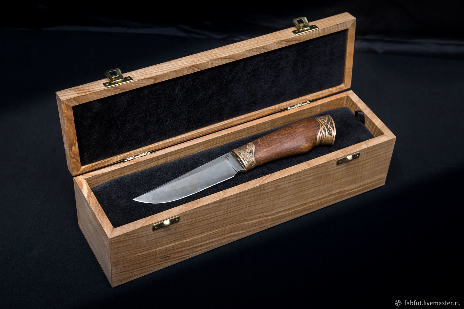 Box for a knife from ash, with a double bottom, Gift wrap, Vorsma,  Фото №1