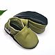 Green Baby Shoes, Olive Booties, Soft Sole Baby Shoes, Ebooba. Moccasins. ebooba. Online shopping on My Livemaster.  Фото №2