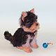 baby Yorkshire Terrier'mouse'. Key chain. Anna Petinati- Live toys handmade. My Livemaster. Фото №4