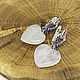Princess Heart Earrings (Rose Quartz). Earrings. Selberiya shop. My Livemaster. Фото №6