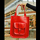 Order Bag leather women's scarlet. migotobags. Livemaster. . Classic Bag Фото №3