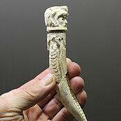 Нож Викинг-дракон (рог лося,сталь 95х18)ро14