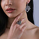 Серьги:  "Фионись" с камнем гранат. Серьги классические. Shahinian Jewelry. Ярмарка Мастеров.  Фото №6