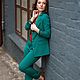 Women's Pantsuit Business Suit GREEN. Suits. BRAGUTSA. Online shopping on My Livemaster.  Фото №2