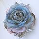 Order FABRIC FLOWERS. Chiffon rose ' Watercolor '. fioridellavita. Livemaster. . Brooches Фото №3