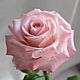 Розовая роза (холодный фарфор), Цветы, Санкт-Петербург,  Фото №1
