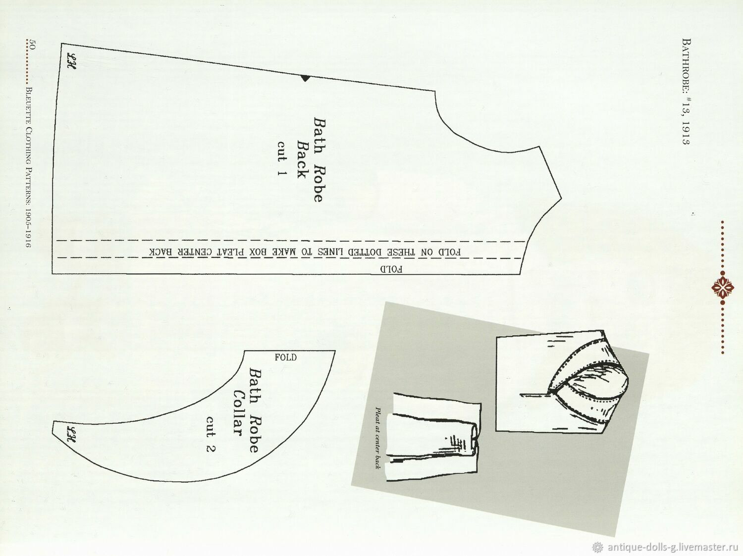 Bleuette Clothing Patterns 1905–1916 выкройки кукол в интернет