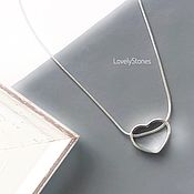 Украшения handmade. Livemaster - original item Pendant on a chain Heart everyday decoration minimalism. Handmade.