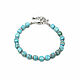 Turquoise bracelet 'Turquoise' natural turquoise bracelet for women. Bead bracelet. Irina Moro. My Livemaster. Фото №6
