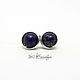 Silver stud earrings with lapis lazuli 'Night sky' 925 silver. Stud earrings. Author studio Kamelya - Polina. Online shopping on My Livemaster.  Фото №2