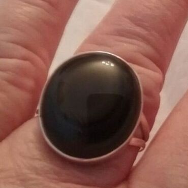 Канцелярские товары ручной работы. Ярмарка Мастеров - ручная работа 20,0 Кольцо с глазковым обсидианом в серебре 925 ВУЛКАНИЧЕСКИЙ.. Handmade.