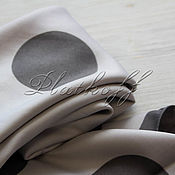 Аксессуары handmade. Livemaster - original item Light grey shawl with large grey peas. Handmade.