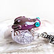 Pendant 'Princess of lavender water' lampwork-frog. Pendant. Anna Ivanova. Lampwork jewelry. My Livemaster. Фото №4