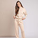 Beige women's suit with a high neck for the road. Suits. SHAPAR - knitting clothes. Online shopping on My Livemaster.  Фото №2