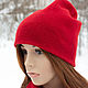 Double beanie hat (cashmere/merino, unisex model). Caps. Knitwear shop Fairy Tale by Irina. My Livemaster. Фото №4