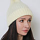  шапка-тыковка с отворотом и длинной макушкой. Шапки. knitting4you. Ярмарка Мастеров.  Фото №4