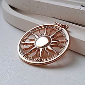 Украшения handmade. Livemaster - original item Pendant: The sun is made of 925 silver with gilding (P51). Handmade.