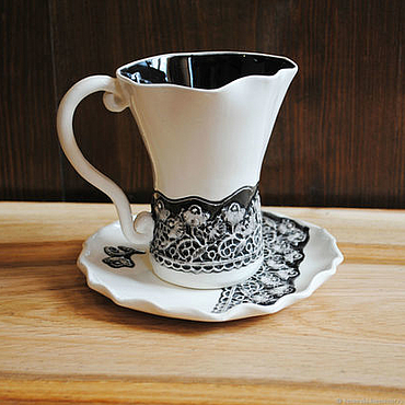 Посуда ручной работы. Ярмарка Мастеров - ручная работа Чайная пара "Gothic". Handmade.