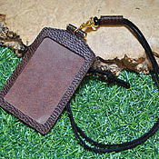 Поясная сумочка из кожи цвета коньяк, с ремешком