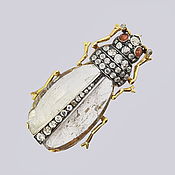 Антикварное кольцо в стиле нео готика с алмазом и  природным камнями